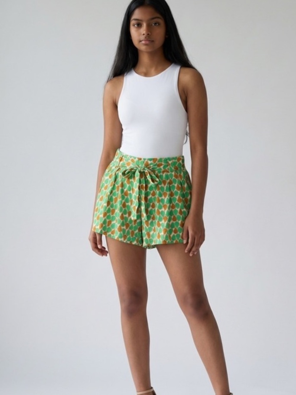 ANTHROPOLOGIE Daughters Of The Liberation Pear Print Shorts